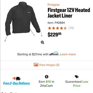 12V Heated Motorcycle Jacket Liner